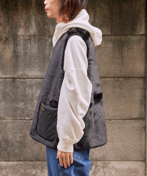 Barbour/バブア― karin faux fur gilet カリン ダイヤキルトファー