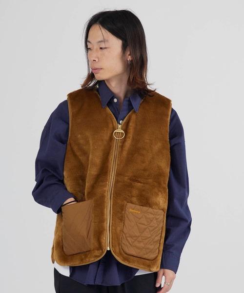 Barbour/バブア― karin faux fur gilet カリン ダイヤキルトファー