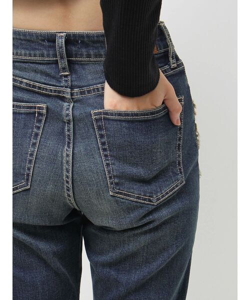 EVRIS（エヴリス）の「ウエスタンデザインフレアデニムパンツ（デニムパンツ・レディース・インディゴブルー/ライトブルー・SMALL/MEDIUM）」の10枚目の写真