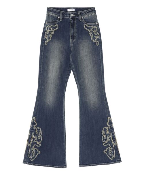 EVRIS（エヴリス）の「ウエスタンデザインフレアデニムパンツ（デニムパンツ・レディース・インディゴブルー/ライトブルー・SMALL/MEDIUM）」の18枚目の写真