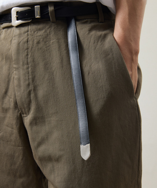 ITTI(イッチ)の「ITTI イッチ / Metal by The Letters SLIM WESTERN BELT - PM / STNB レターズコラボレーションレザーナローベルト 牛革 / ITTI-GOODS-096-STNB-PM(ベルト・メンズ・ブラック/ブラウン・FREE)」の4枚目の写真