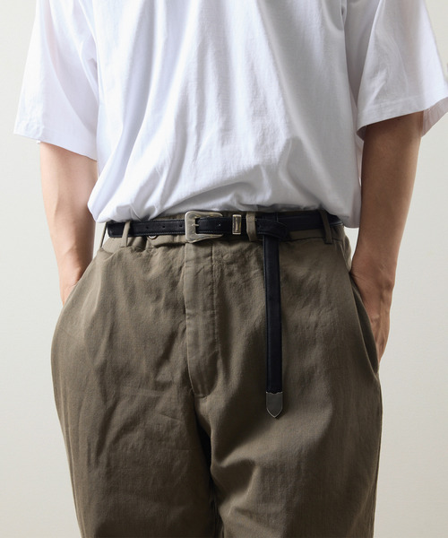 ITTI(イッチ)の「ITTI イッチ / Metal by The Letters SLIM WESTERN BELT - PM / STNB レターズコラボレーションレザーナローベルト 牛革 / ITTI-GOODS-096-STNB-PM(ベルト・メンズ・ブラック/ブラウン・FREE)」の5枚目の写真