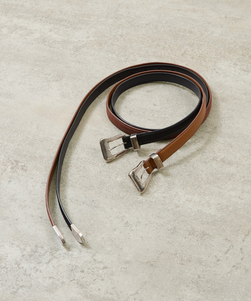 ITTI(イッチ)の「ITTI イッチ / Metal by The Letters SLIM WESTERN BELT - PM / STNB レターズコラボレーションレザーナローベルト 牛革 / ITTI-GOODS-096-STNB-PM(ベルト・メンズ・ブラック/ブラウン・FREE)」の7枚目の写真