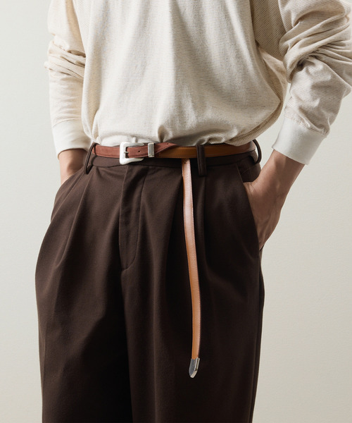 ITTI(イッチ)の「ITTI イッチ / Metal by The Letters SLIM WESTERN BELT - PM / STNB レターズコラボレーションレザーナローベルト 牛革 / ITTI-GOODS-096-STNB-PM(ベルト・メンズ・ブラック/ブラウン・FREE)」の19枚目の写真