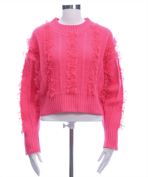 CLEAR BASIC（クリアベーシック）の「レースフリルニットトップス［大人 カジュアル ガーリー 着回し力抜群］≪AW新作≫（ニット/セーター・レディース・アイボリー/ブラック/ピンク・F）」の22枚目の写真