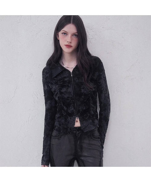 AVANDRESS(アバンドレス )の「Dark Cloud Zip-up BLACK(その他アウター・レディース・ブラック・SMALL/MEDIUM)」の1枚目の写真