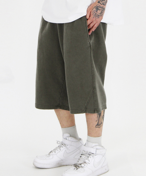スプリットバミューダパンツピグメントKHAKI