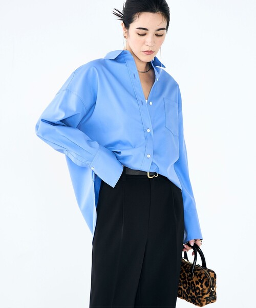 NOLLEY’S Sophi（ノーリーズソフィ）の「【一部WEB限定カラー】ウォッシャブルオックス2WAYシャツ（シャツ/ブラウス・レディース・ベビーピンク/ブルー/ネイビー・38）」の3枚目の写真