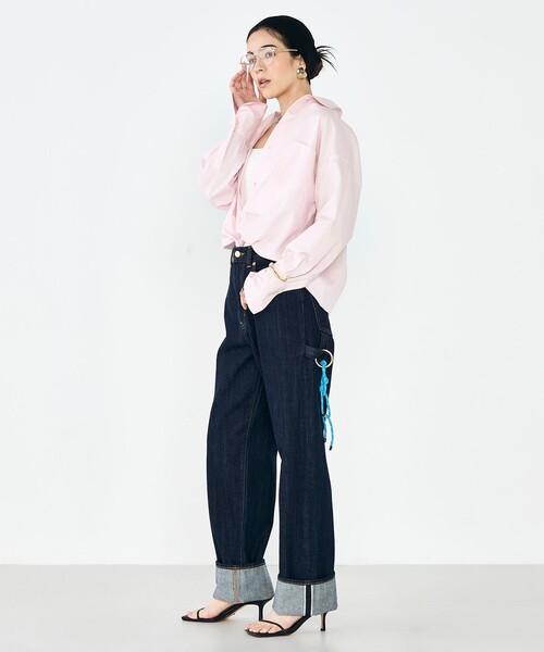 NOLLEY’S Sophi（ノーリーズソフィ）の「【一部WEB限定カラー】ウォッシャブルオックス2WAYシャツ（シャツ/ブラウス・レディース・ベビーピンク/ブルー/ネイビー・38）」の5枚目の写真