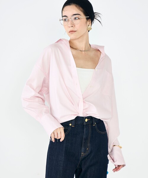 NOLLEY’S Sophi（ノーリーズソフィ）の「【一部WEB限定カラー】ウォッシャブルオックス2WAYシャツ（シャツ/ブラウス・レディース・ベビーピンク/ブルー/ネイビー・38）」の9枚目の写真