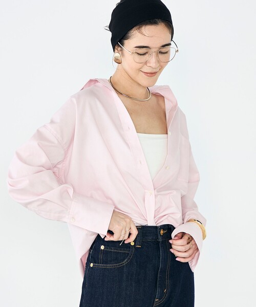 NOLLEY’S Sophi（ノーリーズソフィ）の「【一部WEB限定カラー】ウォッシャブルオックス2WAYシャツ（シャツ/ブラウス・レディース・ベビーピンク/ブルー/ネイビー・38）」の14枚目の写真