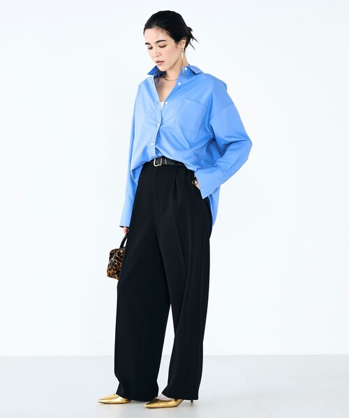 NOLLEY’S Sophi（ノーリーズソフィ）の「【一部WEB限定カラー】ウォッシャブルオックス2WAYシャツ（シャツ/ブラウス・レディース・ベビーピンク/ブルー/ネイビー・38）」の19枚目の写真