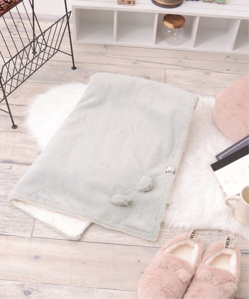 LBC（エルビーシー）の「HIBERNATION ブランケット 25（ブランケット・レディース・ブルー/ベージュ/ピンク・FREE）」の4枚目の写真