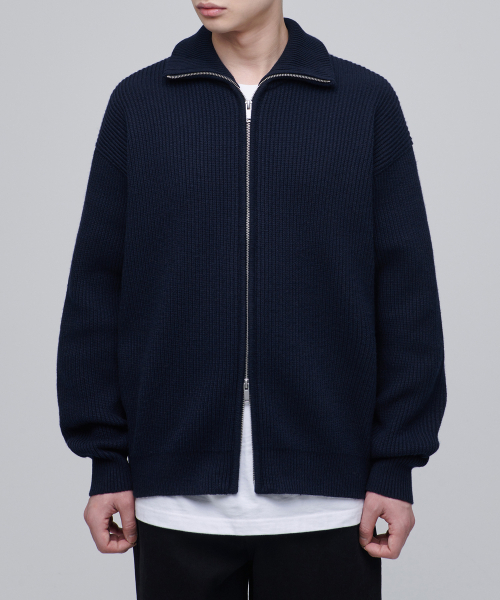 MUSINSA STANDARD（ムシンサスタンダード）の「リラックスドリブニットジップアップ [ネイビー]（ニット/セーター・メンズ・その他・SMALL/MEDIUM/LARGE/X-LARGE/XX-LARGE）」の14枚目の写真