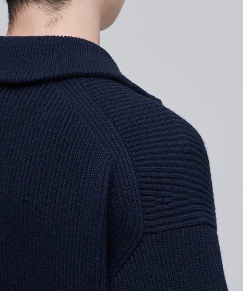 MUSINSA STANDARD（ムシンサスタンダード）の「リラックスドリブニットジップアップ [ネイビー]（ニット/セーター・メンズ・その他・SMALL/MEDIUM/LARGE/X-LARGE/XX-LARGE）」の9枚目の写真