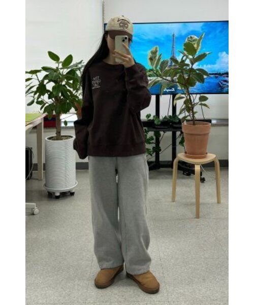 THE GREEN LAB（ザグリーンラボ）の「エッセンシャル刺繍スウェットシャツ[ブラウン]（スウェット・メンズ・その他・SMALL/LARGE）」の12枚目の写真