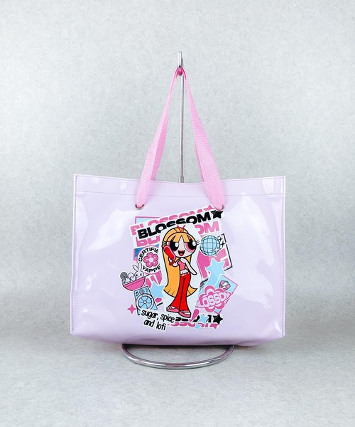 FLAPPER(フラッパー)の「The Powerpuff Girls×Flapper ショッパー風トートバッグ(トートバッグ・レディース・グリーン/ピンク/ライトブルー・FREE)」の3枚目の写真