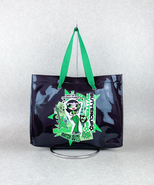 FLAPPER(フラッパー)の「The Powerpuff Girls×Flapper ショッパー風トートバッグ(トートバッグ・レディース・グリーン/ピンク/ライトブルー・FREE)」の2枚目の写真