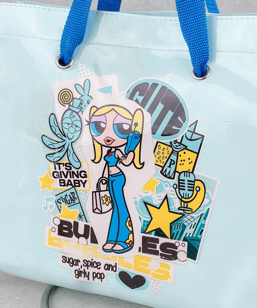 FLAPPER(フラッパー)の「The Powerpuff Girls×Flapper ショッパー風トートバッグ(トートバッグ・レディース・グリーン/ピンク/ライトブルー・FREE)」の6枚目の写真