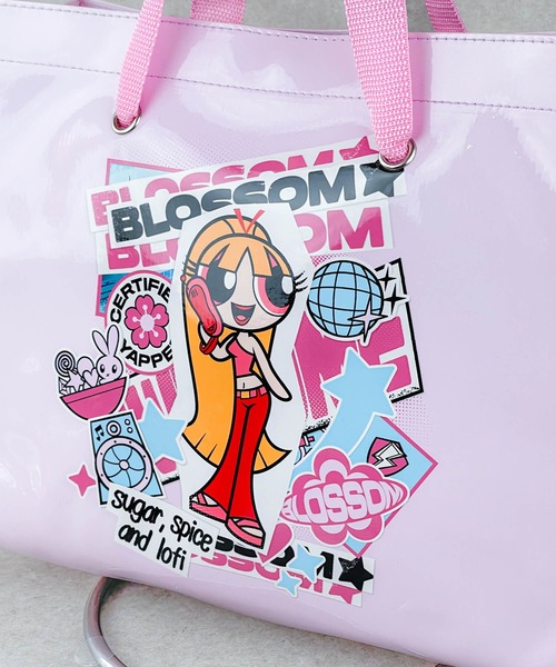 FLAPPER(フラッパー)の「The Powerpuff Girls×Flapper ショッパー風トートバッグ(トートバッグ・レディース・グリーン/ピンク/ライトブルー・FREE)」の9枚目の写真