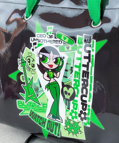 FLAPPER(フラッパー)の「The Powerpuff Girls×Flapper ショッパー風トートバッグ(トートバッグ・レディース・グリーン/ピンク/ライトブルー・FREE)」の14枚目の写真