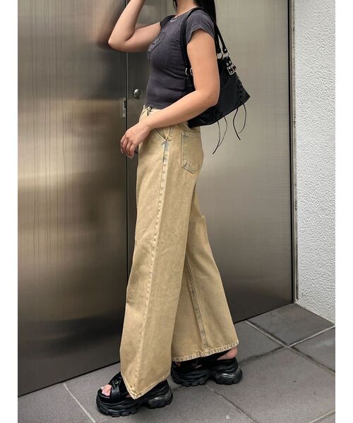 EMODA(エモダ)の「ワイドルーズジーンズ(デニムパンツ・レディース・ライトブルー/インディゴブルー/ベージュ・SMALL/MEDIUM)」の9枚目の写真