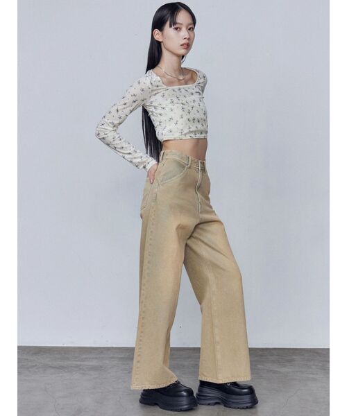 EMODA(エモダ)の「ワイドルーズジーンズ(デニムパンツ・レディース・ライトブルー/インディゴブルー/ベージュ・SMALL/MEDIUM)」の20枚目の写真