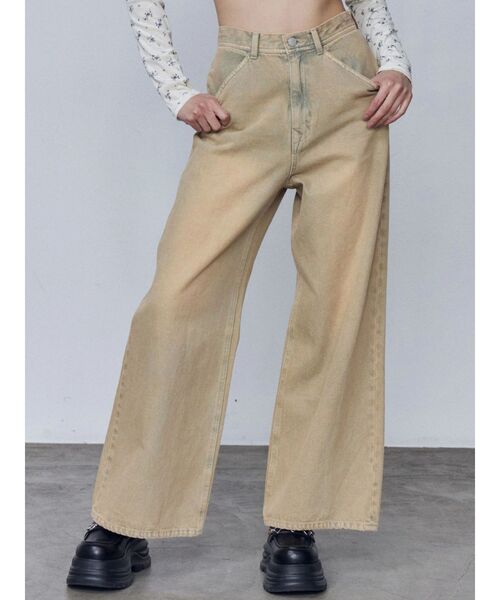 EMODA(エモダ)の「ワイドルーズジーンズ(デニムパンツ・レディース・ライトブルー/インディゴブルー/ベージュ・SMALL/MEDIUM)」の5枚目の写真