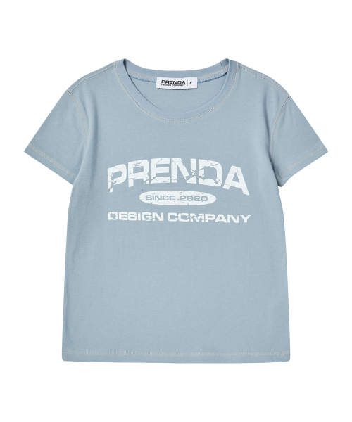 PRENDA(プレンダ)の「COLOR STITCH LINE TEE SKY BLUE(Tシャツ/カットソー・レディース・その他・FREE)」の1枚目の写真