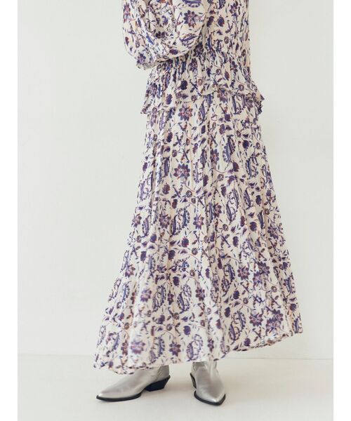 Ungrid（アングリッド）の「エスニックフラワーボリュームワンピース（ワンピース・レディース・オフホワイト/ブルー・FREE）」の10枚目の写真