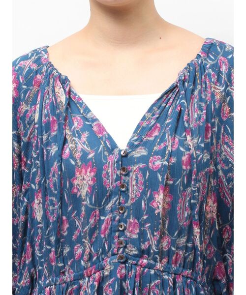 Ungrid（アングリッド）の「エスニックフラワーボリュームワンピース（ワンピース・レディース・オフホワイト/ブルー・FREE）」の14枚目の写真