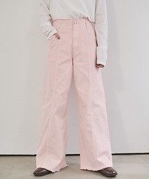 hunch（ハンチ）の「ストレッチデニム ワイドパンツ（デニムパンツ）」
