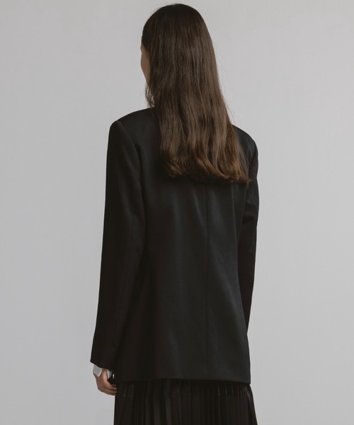 CINOH(チノ)の「BLACK FORMAL RAISED NOTCH JACKET(テーラードジャケット・レディース・ブラック・38/36)」の4枚目の写真