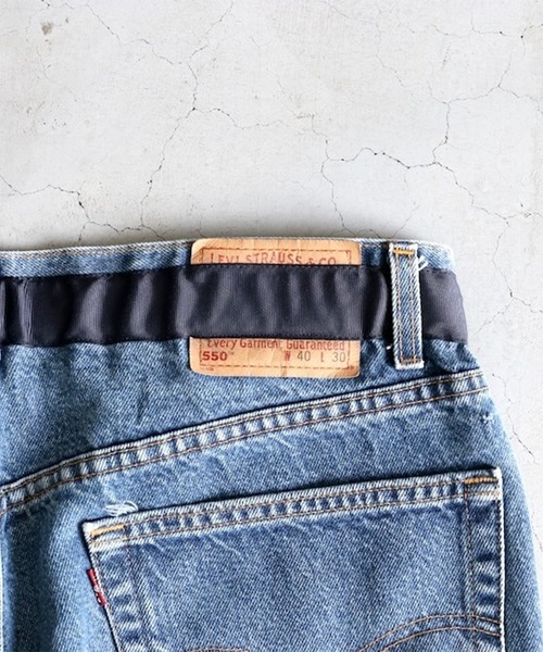 POLIQUANT（ポリクアント）の「【POLIQUANT/ポリクアント】THE DEFORMED ADJUSTABLE THRIFTING DENIM 550 FIGURE ARCHIVES（デニムパンツ・メンズ・インディゴブルー・1/2/3）」の8枚目の写真