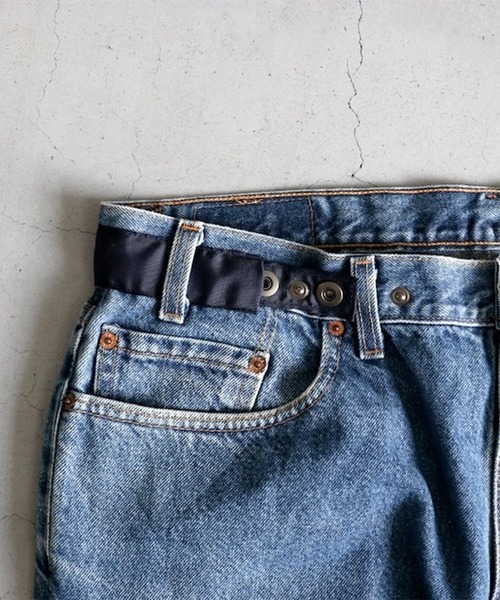 POLIQUANT（ポリクアント）の「【POLIQUANT/ポリクアント】THE DEFORMED ADJUSTABLE THRIFTING DENIM 550 FIGURE ARCHIVES（デニムパンツ・メンズ・インディゴブルー・1/2/3）」の10枚目の写真