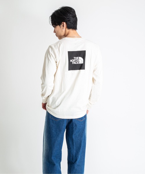 THE NORTH FACE(ザノースフェイス)の「【THE NORTH FACE/ザ・ノースフェイス】長袖 Tシャツ カットソー ボックスロゴTシャツ(Tシャツ/カットソー・メンズ・ホワイト/ブラック・MEDIUM/LARGE/X-LARGE/L/XL)」の6枚目の写真