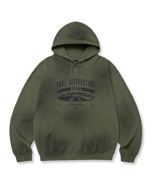 TAKE INSPIRATION WASHED HOODIE - KHAKI