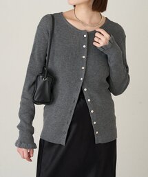 Omekashi | 2WAYフリルリブニットカーディガン(カーディガン/ボレロ)