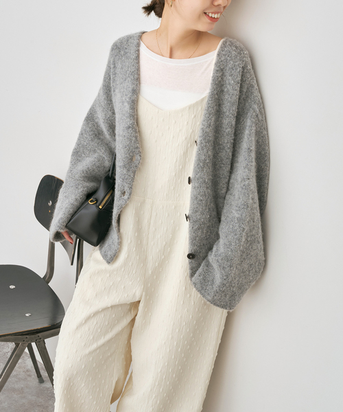 Spick & Span(スピックアンドスパン)の「《WEB限定》ドットジャガードサロペット(サロペット/オーバーオール・レディース・ホワイト/ブラック・36/38)」の5枚目の写真