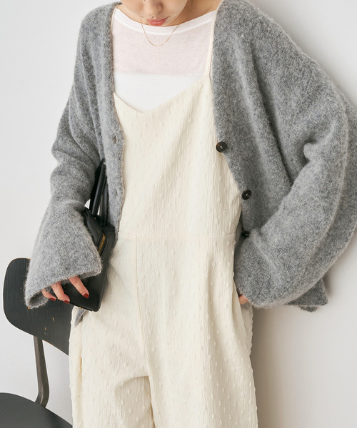 Spick & Span(スピックアンドスパン)の「《WEB限定》ドットジャガードサロペット(サロペット/オーバーオール・レディース・ホワイト/ブラック・36/38)」の6枚目の写真