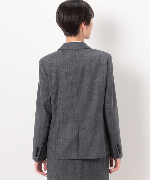 COMME CA(コムサ)の「〔 TALLサイズ 〕 【セットアップ対応】ウールストライプ シングルジャケット(スーツジャケット・レディース・グレー/ネイビー・13号/15号)」の13枚目の写真