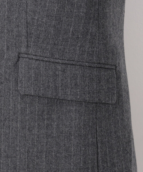 COMME CA(コムサ)の「〔 TALLサイズ 〕 【セットアップ対応】ウールストライプ シングルジャケット(スーツジャケット・レディース・グレー/ネイビー・13号/15号)」の16枚目の写真