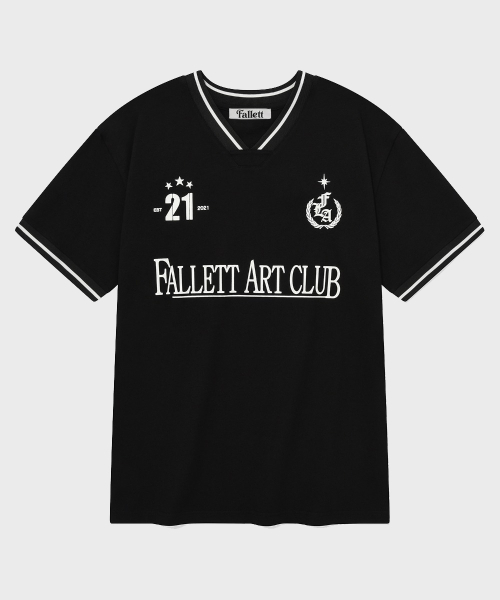 Fallett(ファレット)の「アートクラブフットボール半袖Tシャツブラック(Tシャツ/カットソー・レディース・その他・LARGE)」の1枚目の写真