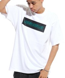 LAB C.R. ビッグブラックボックス半袖Tシャツホワイト