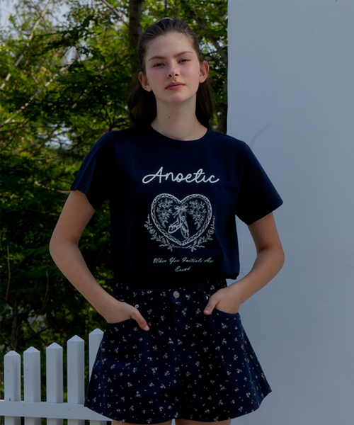 ANOETIC（アノエティック）の「ANC LOVE BASIC T-SHIRT_NAVY（Tシャツ/カットソー・レディース・ネイビー・FREE）」の5枚目の写真