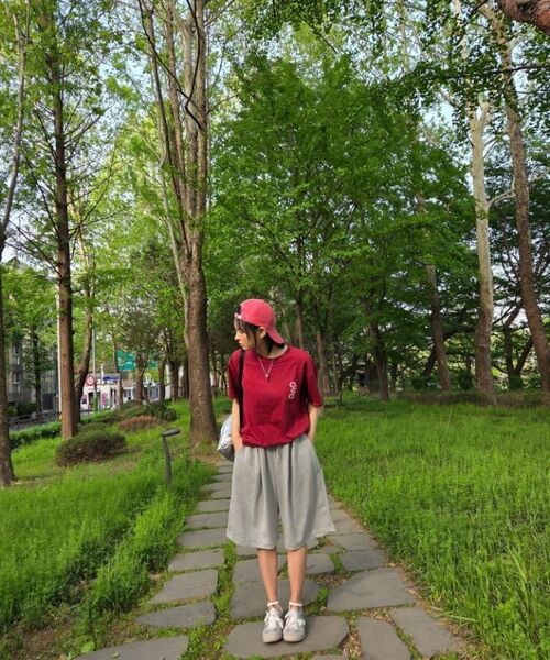 bounDary（バウンダリー）の「ツーピンタックワイドバミューダショートパンツ [グレー]（その他パンツ・レディース・その他・LARGE/MEDIUM/X-LARGE）」の12枚目の写真