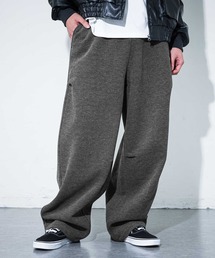 マイクロチェックバレルレッグパンツ