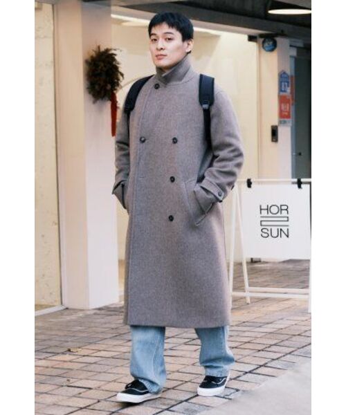 HORLISUN(ホーリーサン)の「ウィンターフィールド ウールコート メランジベージュ(チェスターコート・レディース・その他・LARGE/MEDIUM/SMALL)」の8枚目の写真
