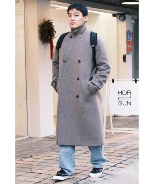 HORLISUN(ホーリーサン)の「ウィンターフィールド ウールコート メランジベージュ(チェスターコート・レディース・その他・LARGE/MEDIUM/SMALL)」の2枚目の写真