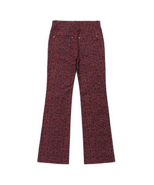 Cavish(カビシ)の「PYTHON BOOTSCUT PANTS RED(CV2DFFPA08A)(その他パンツ・レディース・レッド・SMALL/MEDIUM)」の2枚目の写真